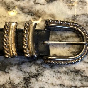 Vintage Brighton Classic Black Leather Belt Sz L